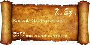 Kaszab Szilveszter névjegykártya
